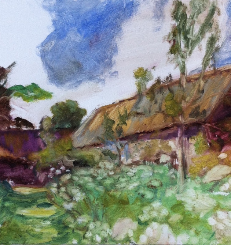 Hogweed and barn